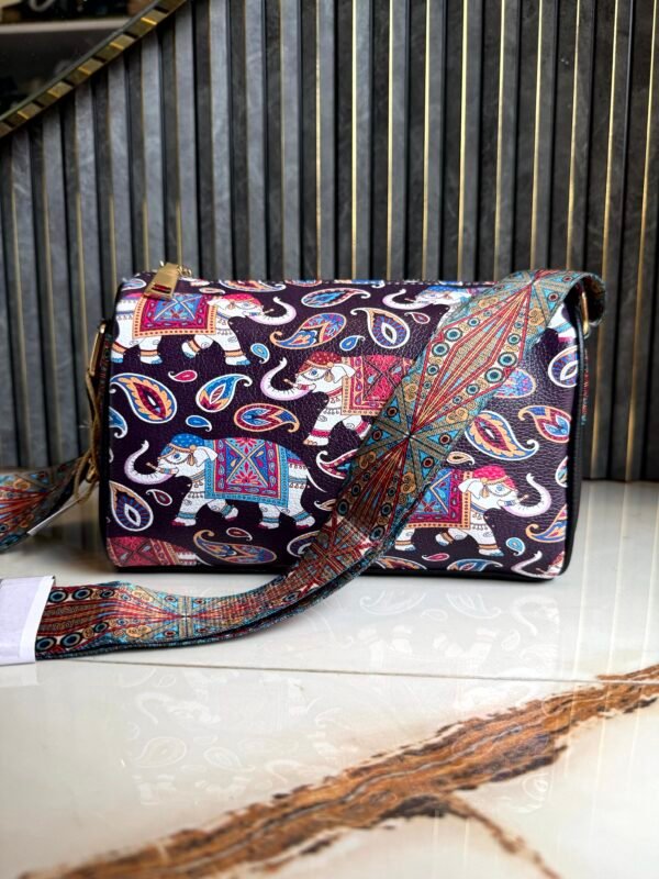 Women's Multi-Color Digital Print Sling Bag