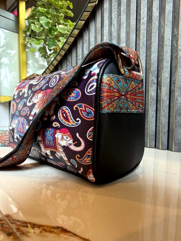 Women's Multi-Color Digital Print Sling Bag