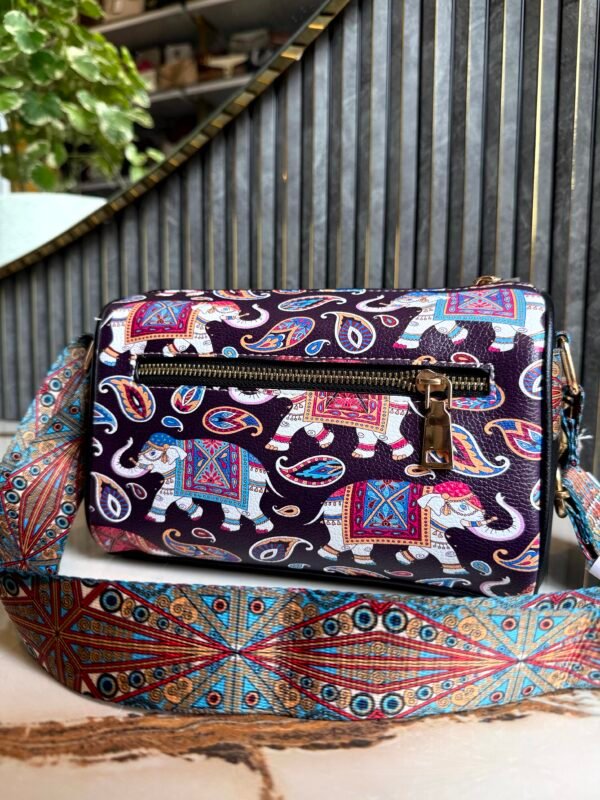 Women's Multi-Color Digital Print Sling Bag